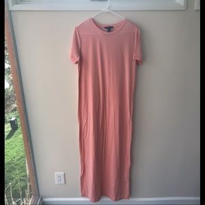 ✨Light coral/orange✨F21 T-shirt style maxi dress